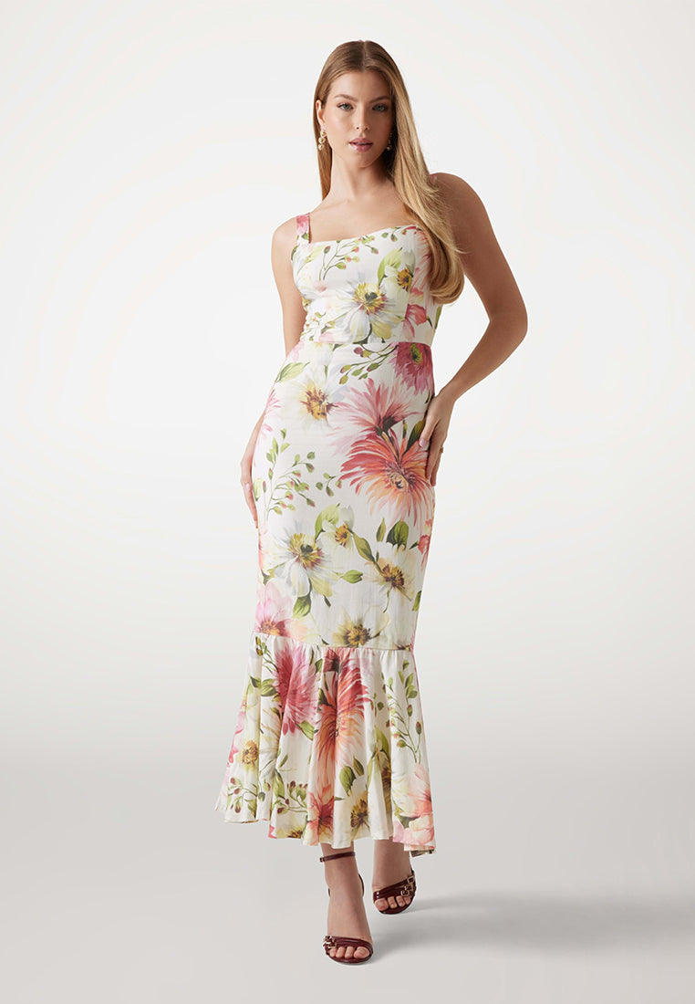 Fleur Straps Midi Dress